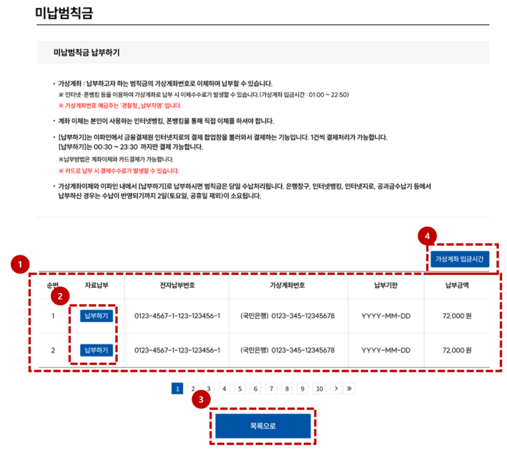 자동차 교통범칙금 조회(온라인) 6