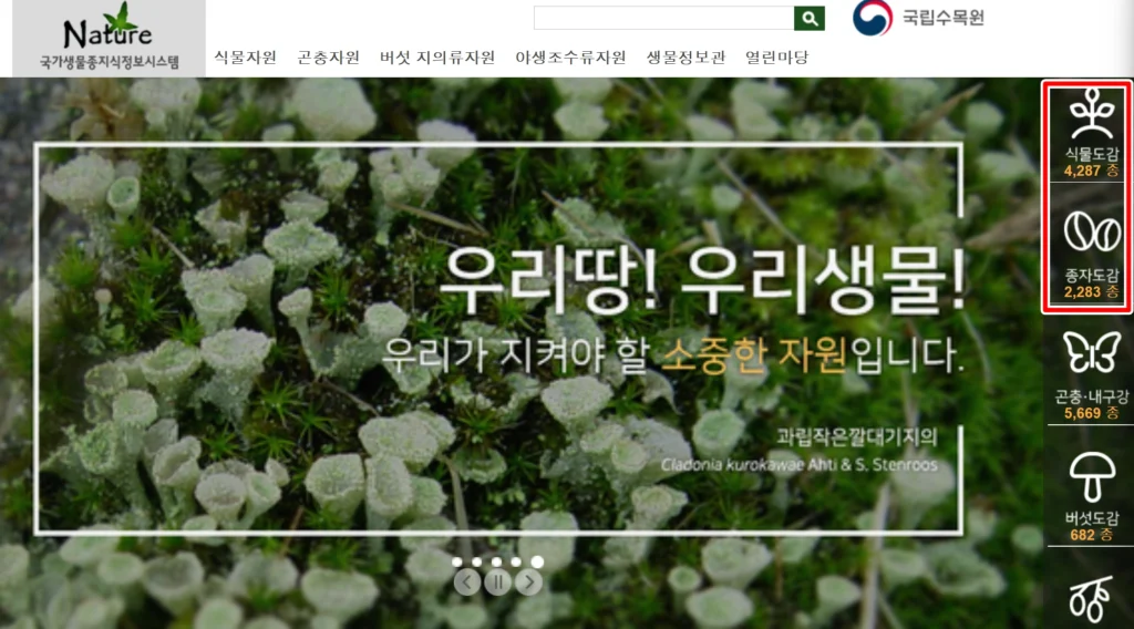 국가생물종지식정보시스템1