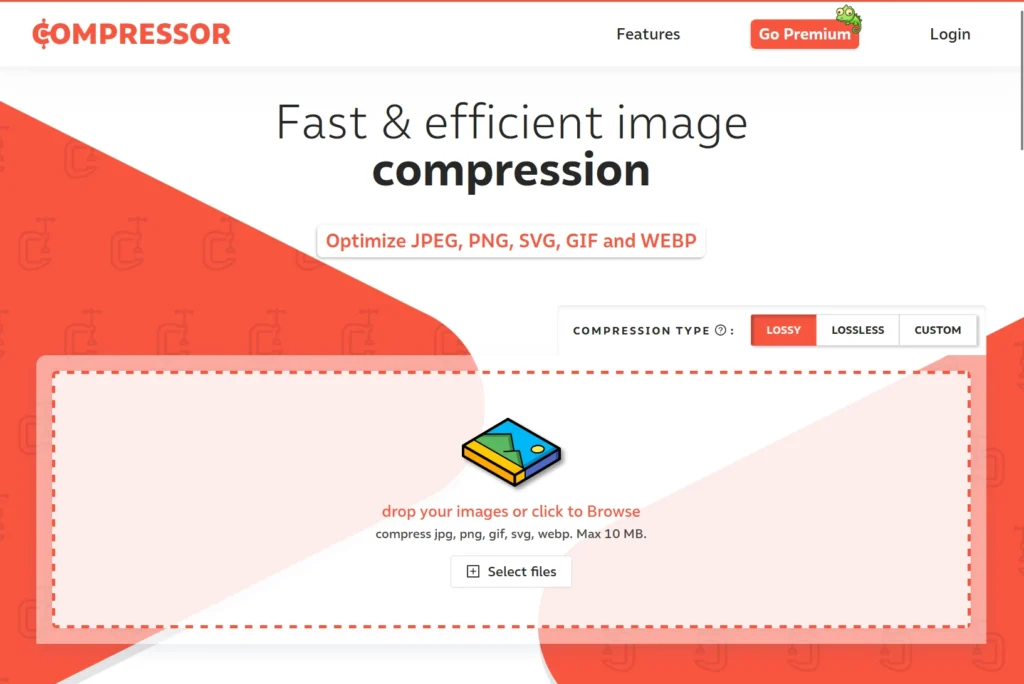 이미지 용량 줄이기 사이트 무료 추천 4 (Compressor.io)