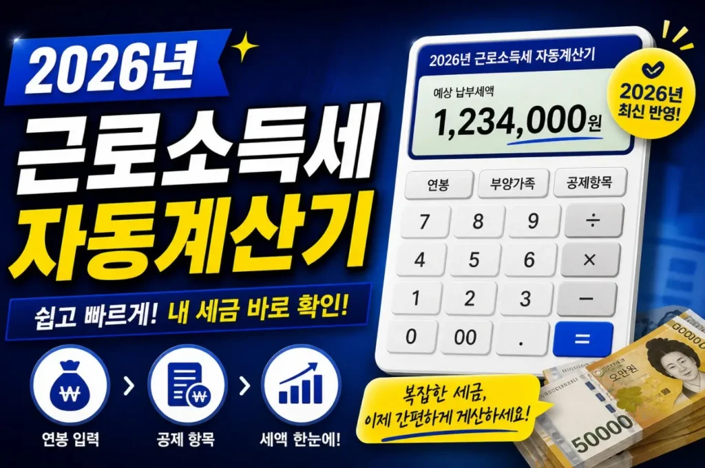 2026년 근로소득세 자동계산기