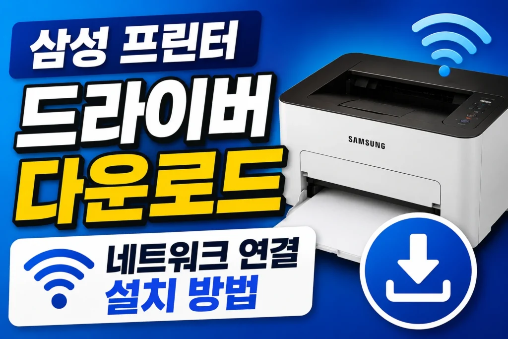삼성 프린터 드라이버 다운로드 및 네트워크 연결 설치 방법